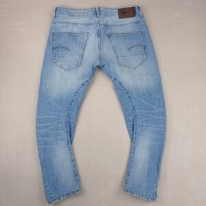 G Star Arc 3D Slim 36x27 Mens Jeans Button Fly FLAW Moto Modern